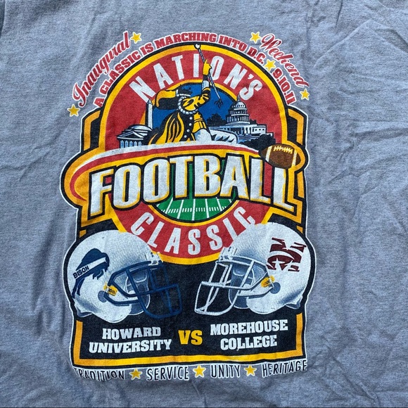 Howard U vs Morehouse Tee 2011 Gray 2011 2-Side Co - Picture 2 of 5